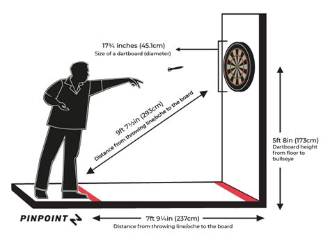 official dart board size